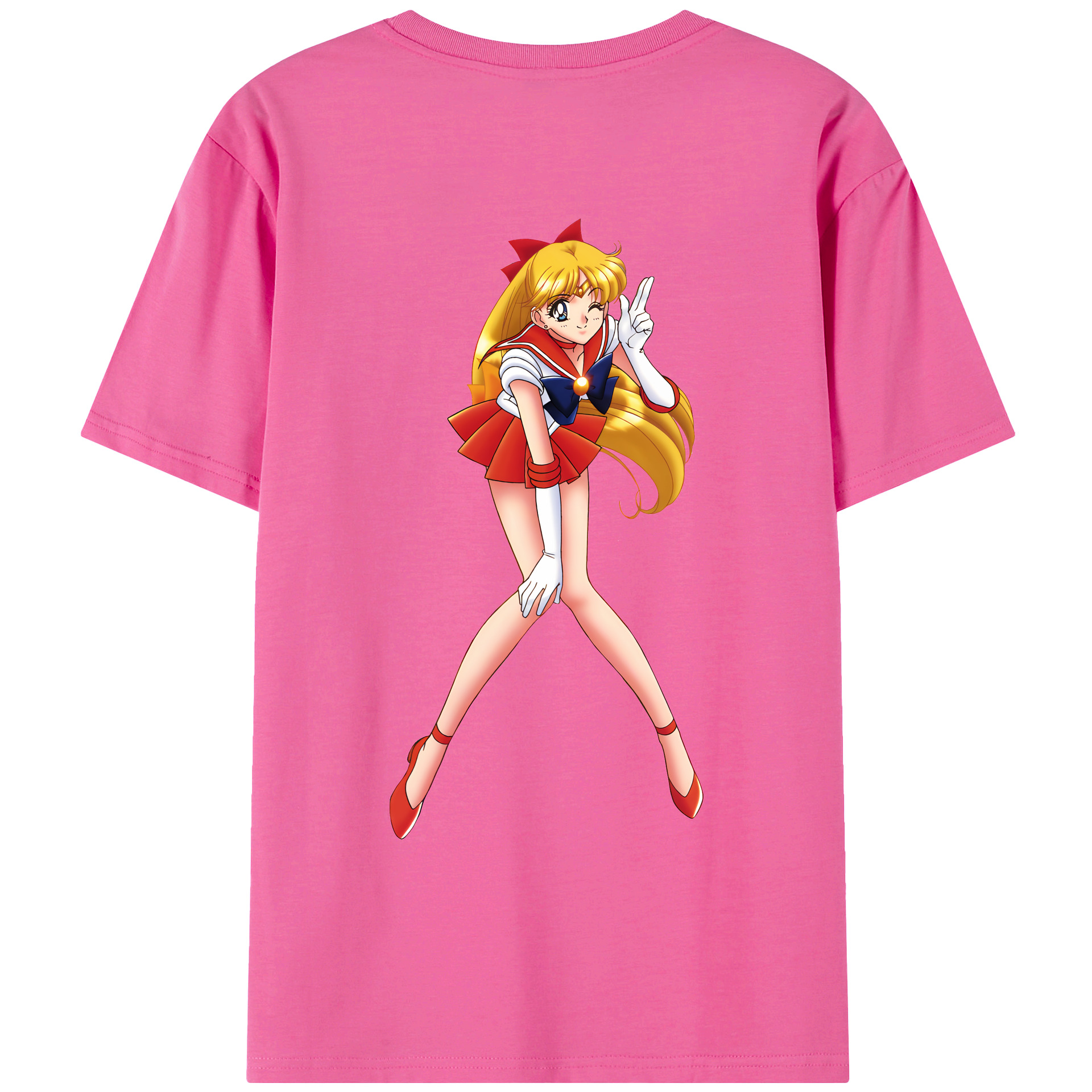 （画像用） 美少女戦士セーラームーン 愛野 美奈子 あいの みなこ Sailor Moon Aino Minako レディース半袖Tシャツ(バックプリント)